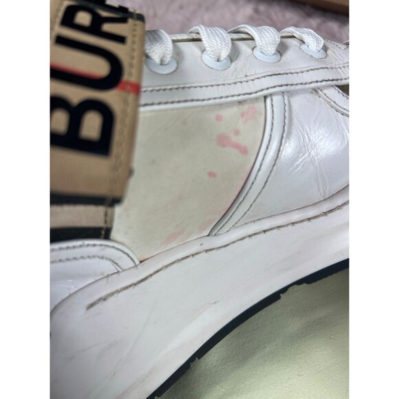 Burberry Ronnie Mens Low Check Sneakers | EU 41 | Archive Beige/White | COA - Picture 9 of 12